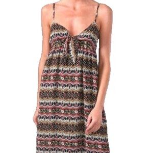 MINKPINK Multicolour Bohemian Maxi Dress Spaghetti Straps Cutout Flowy Sz S